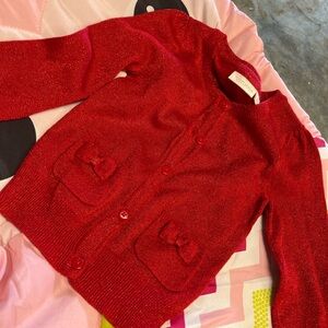 Sonoma Red Glitter Cardigan